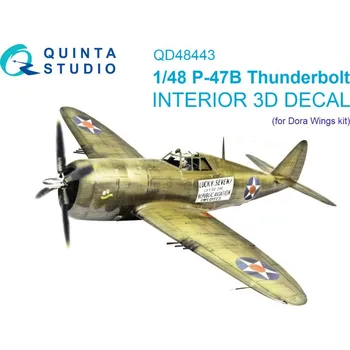 Plastikový model 1/48 P-47B Thunderbolt 3D-Pr.&col.Interior (DORA)