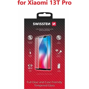 Sklo Swissten Full Glue, Color Frame, Case Friendly Pro Xiaomi 13T Pro Černé