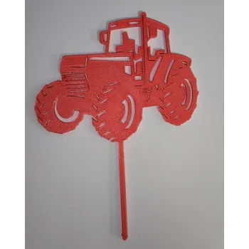 Traktor - plastový zápich - Světle zlatá