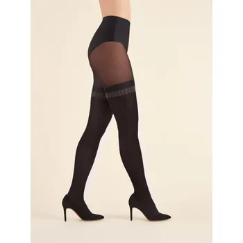 Dámské punčochy Dámské kvalitní silonky s proužky SCALA, VELIKOST 2 ( S )