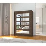 Skříň s posuvnými dveřmi a zrcadlem 150 cm - Murani Barva: Choco