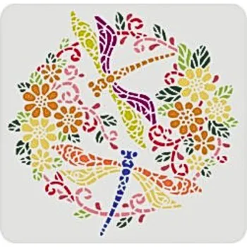 Šablona, vzor VÁŽKY 1, cca 30 x 30 cm, 1ks