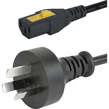 Elektrická zásuvka SCHURTER Kabel 3x1mm2 AS 3112 (I) vidlice,IEC C13 zásuvka PVC 2m 10A