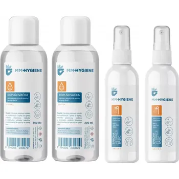 Sprchový gel MM Hygiene Travel Shower in Spray Set - Cestovní mycí sada 2x100 ml sprcha ve spreji + 2x300 ml doplňovačka
