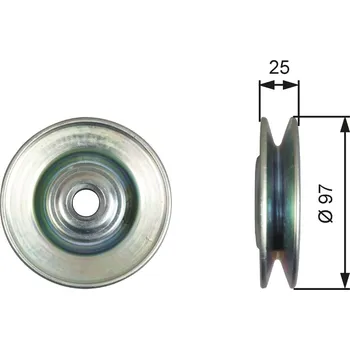 Vratná/vodicí kladka, klínový řemen GATES T36615