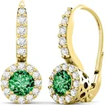 Couple, Honosné visací náušnice Sari Long, žluté zlato se zirkony, 585-66-3-0250.0Z00.0.00.106.08