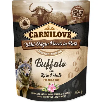 Krmivo pro psa 12ks Carnilove Dog Pouch Paté Buffalo with Rose Petals 300g