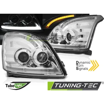 Přední světlomet TOYOTA LAND CRUISER 120 03-09 TUBE LIGHT SEQ LED CHROME