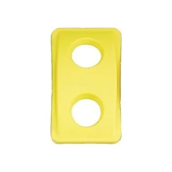 Odpadkový koš Víko odpadkového koše s kulatými vhozy - žluté