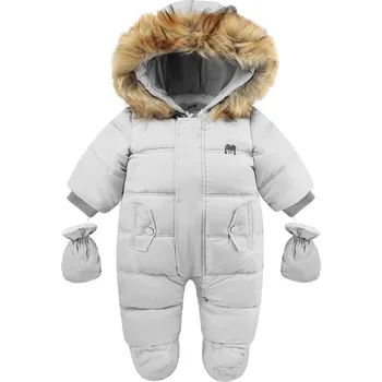 Kojenecký overall Tutumi, dětský zateplený overal 62-66cm 6-9, šedá, NAZ-12325