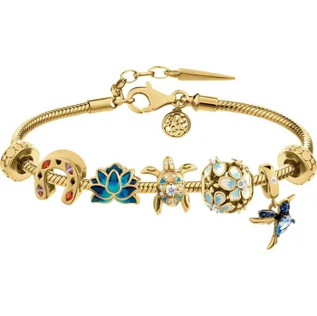 Náramek Náramek Beads - sada - podkova, lotosový květ, želva, květy, kolibřík - AP93-0436