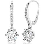 Couple, Třpytivé náušnice Odile, bílé zlato se zirkony, 585-66-3-0310.1B00.0.00.001.10