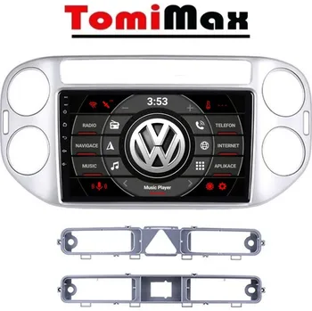 Autorádio TomiMax VW Tiguan/ GOLF PLUS Android 14 autorádio s WIFI, GPS, USB, BT HW výbava: 4 Core 2GB+32GB LOW - Model auta: VW Tiguan 2010-2016, Velikost obrazovky: Dotyková obrazovka: 9"