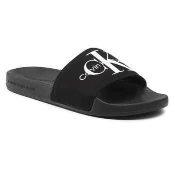 Dámské pantofle Calvin Klein Jeans Slide Monogram Co YW0YW00103 černé