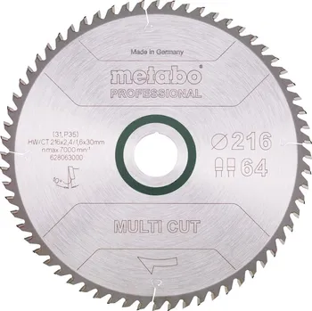 Pilový kotouč Metabo Multi Cut Professional HW/CT Pilový kotouč , 216x30,64 FZ/TZ 628063000 free_store_pickup