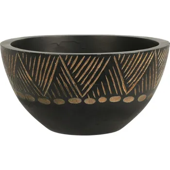 Miska z mangového dřeva Tangela, 20 x 10 cm, černá