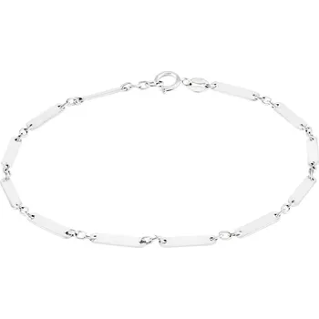Souprava šperků Leru Náramek z bílého zlata destičky