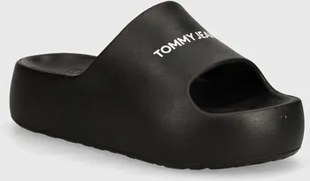 Dámské pantofle Tommy Jeans Chunky Platform Pool Slides černé