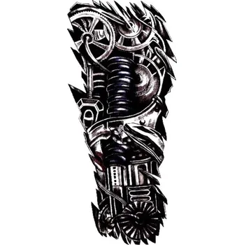 Odstranitelné tetování Tetování dočasné na paži, stehno, lýtko, design stroj, robot