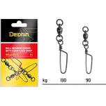 Delphin karabina s obratlíkem Ball bearing swivel with coastlock snap / 3 ks Varianta: 90G
