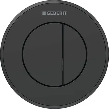 Geberit Typ 10 oddálené ovládání, pneumatické, pro 2 množství splachování, tlačítko pod omítku, černá mat easy-to-clean, kroužek černá (116.055.16.1)