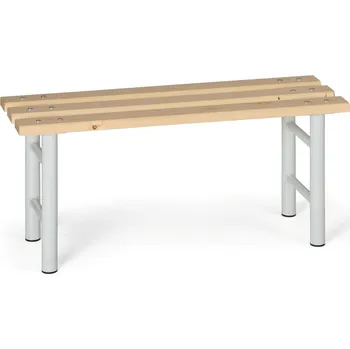 Šatní lavička, sedák - latě, délka 1000 mm, šedé nohy