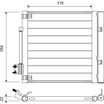 Klimatizace automobilu Kondenzátor, klimatizace VALEO 822758