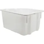 Mobil Plastic Zasouvací a stohovací přepravka bílá, 550 x 430 x 310 mm