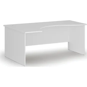 Psací stůl Ergonomický kancelářský psací stůl PRIMO WHITE, 180x120 cm, levý, bílá