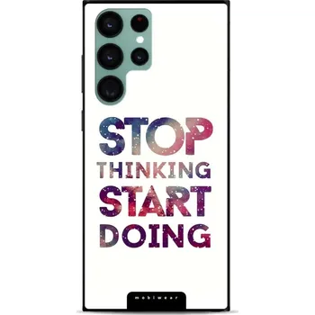 Pouzdro na mobilní telefon Lesklý kryt Mobiwear Glossy - Samsung Galaxy S22 Ultra - G078G Start doing (Prémiové lesklé pouzdro, obal, kryt Mobiwear Glossy na mobil Samsung Galaxy S22 Ultra - G078G Start doing, materiál Plast + TPU silikon - krytí po všech stranách, neošoupatelný)
