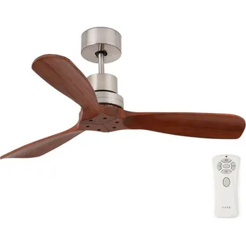 Stropní ventilátor FARO 33508DC - Stropní ventilátor MINI LANTAU chrom/hnědá pr. 108 cm + DO