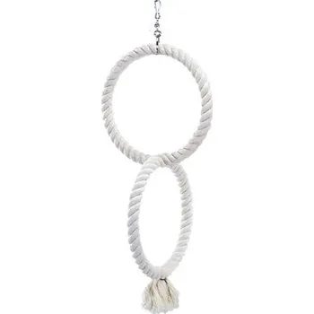 Příslušenství ke kleci pro ptáka Nobby bavlněné 2 kruhy pro papouška 50x24cm