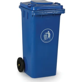 Odpadkový koš Plastová popelnice na tříděný odpad 120 litrů, modrá