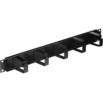 Racková skříň SOLARIX vyvazovací panel 19" 1U BK ocelový VP-01 VP-1-1-00-B (80191071)