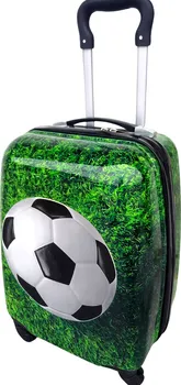 bHome Dětský cestovní kufr na kolečkách KFBH1778 40 cm fotbalový míč na trávě