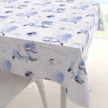 ubrus Bavlněný čtvercový ubrus Sandra SA-289 Viva Italia modrá 40x40 cm