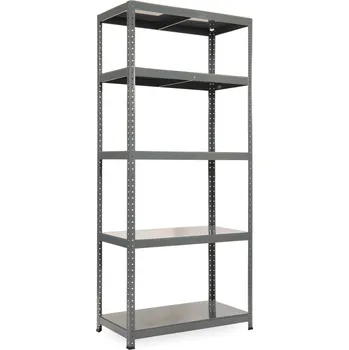 Dílenský regál Policový regál 1800x900x600 mm, 5 polic, nosnost police 175 kg, RAL 7031