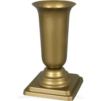 Váza Plastová váza zlatá lesklá těžká
