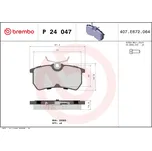 Sada brzdových destiček, kotoučová brzda BREMBO P 24 047