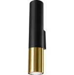 Sollux SL.0950 - Nástěnné svítidlo LOOPEZ 2xGU10/10W/230V černá/zlatá