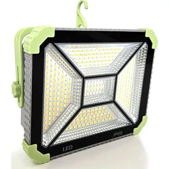 LED 2196 SNAB WORK SOLAR - přenosné nabíjecí svítidlo, solární reflektor se stojánkem, oddělitelný solární panel, bílý i barevný svit, nabíjení i z USB