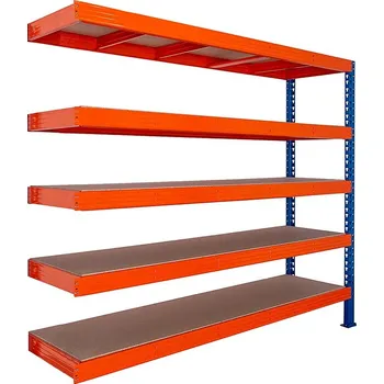 regál Přístavek k regálu Trestles RNC 2200x1600x600, nosnost 4000 kg, 5 polic Barva: oranžovo-modrá