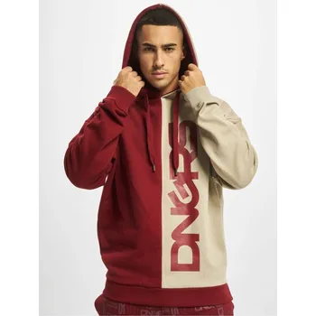 Pánská mikina Dangerous DNGRS mikina pánská Double Oversized Hoody Dark Red Beige XL bordó