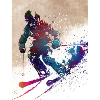 Plakát Plakát, Obraz - Sport Skiing art, Justyna Jaszke