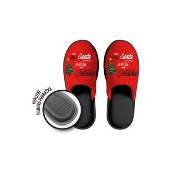 Vánoce Nekupto Vánoční dárkové papuče Santa nemá šanci