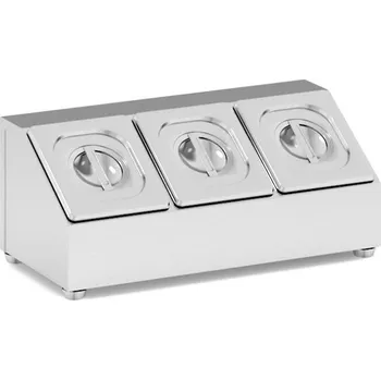 Nerezová nástavba na 3 gastronádoby, 515 x 245 x 215 mm