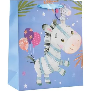 Dárková taška Anděl Dárková taška velká 32 x 26 x 12 cm Zebra