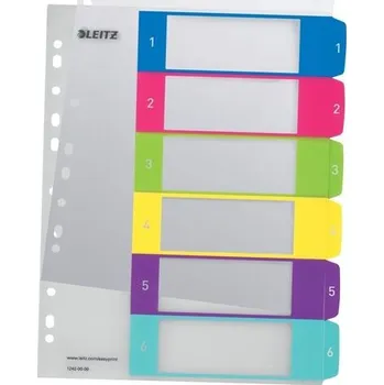 Plast.rozlišovače Leitz WOW-A4+,barevný,sada 1-6
