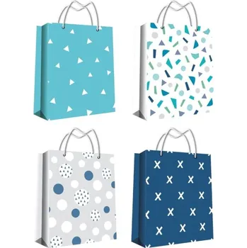 Dárková taška Anděl Taška papírová dárková L modrá 32 x 26 x 12,7 cm