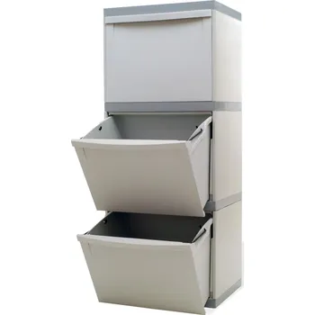 Odpadkový koš Sestava košů na tříděný odpad sestava 3x 30 litrů